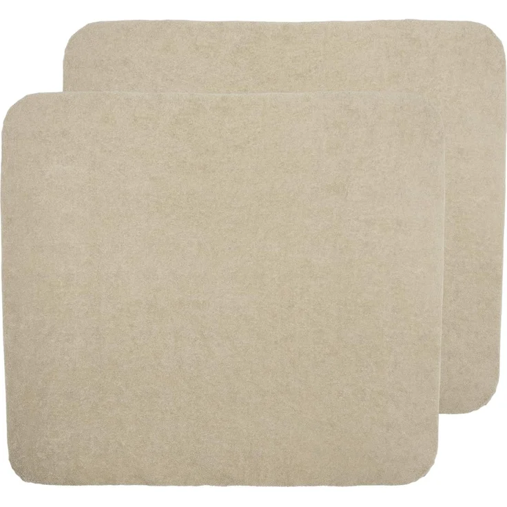 Meyco Baby Wickelauflagenbezug Frottee - 2er Pack - 85x75 cm - Spannbetttuch Wickelunterlage - 80% Baumwolle - Oeko Tex zertifiziert - weich & hautfreundlich - waschmaschinenfest - Sand