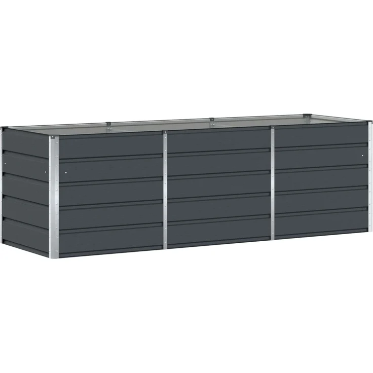 Pflanzkübel, Blumentopf, Blumenkasten Anthrazit 240 x 80 x 75 cm Stahl – Bild 2