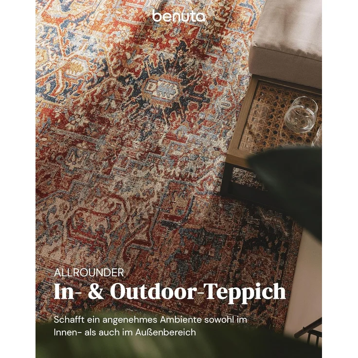 benuta Outdoorteppich Artis, rechteckig, Höhe: 5 mm, In- & Outdoorteppich, Pflegeleicht für Garten, Terrasse, Balkon, Küche – Bild 2
