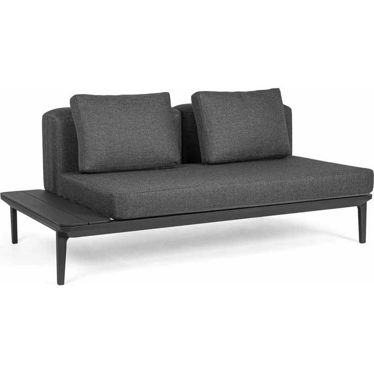 Gartensofa Matrix aus Aluminium, modern gepolstert, Anthrazit Sand, 2-3 Sitzplätze – Bild 1
