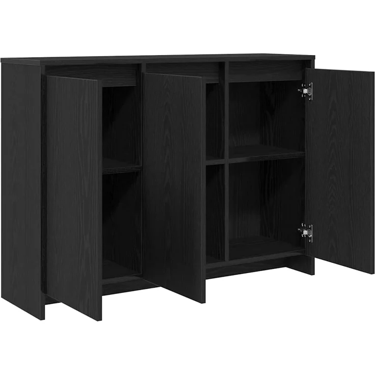 vidaXL Sideboard Schwarz 102 x 29,5 x 75 cm Holzwerkstoff 862084 – Bild 4