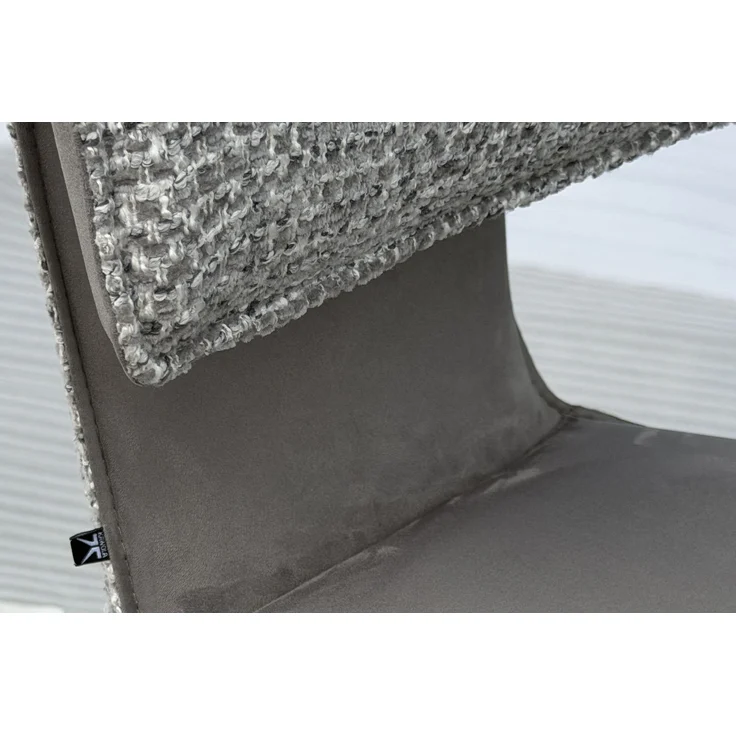 KAWOLA Barhocker LILIANA Barstuhl drehbar Stoff grau 91 x 61 x 46 cm – Bild 7