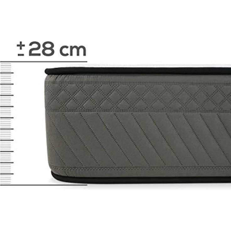 DUÉRMETE ONLINE Mylos Biogel Viskoelastische Matratze, Höhe 28 cm, fest und bequem, milbenabweisend und hypoallergen, thermoregulierend, HR, 140 x 190 cm – Bild 7