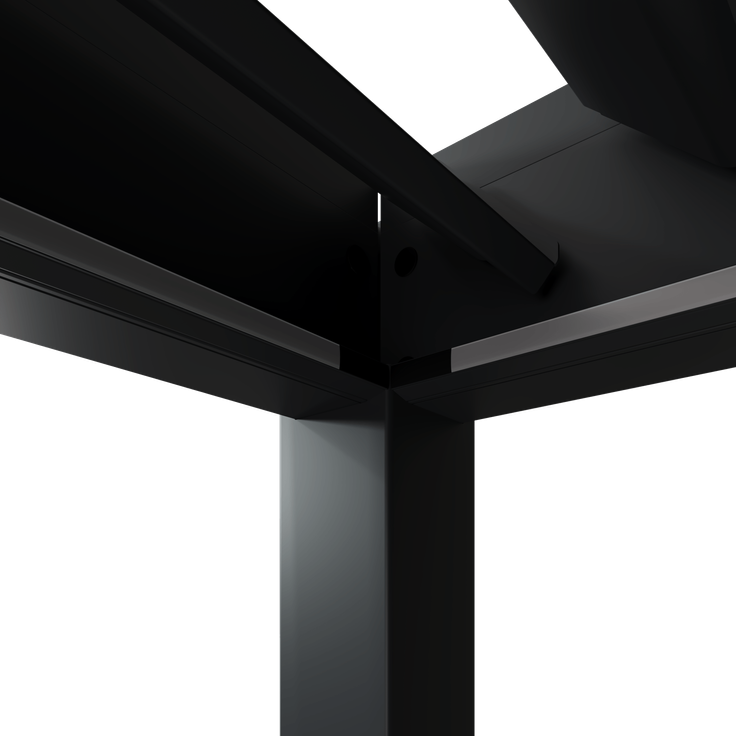 Weide E-Deluxe | elektrische Pergola mit LED | Voll Aluminium | 3 x 4 M | motorisiertes Lamellendach anthrazit – Bild 8