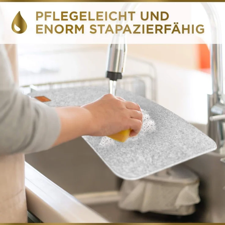 LuanaRose Tischset Filz 12er-Set hellgrau – Bild 7
