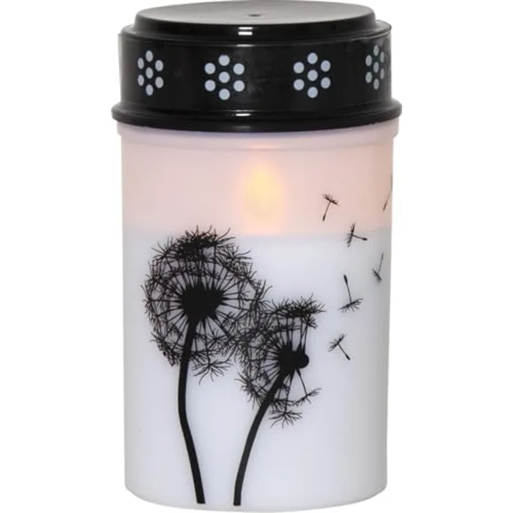 LED Grabkerze Dandelion, Timer, 12cm