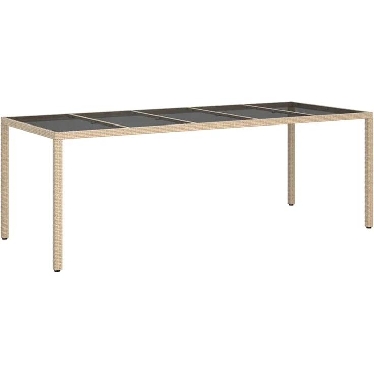 vidaXL Gartentisch Beige 250 x 100 x 75 cm Poly-Rattan 362557 – Bild 2