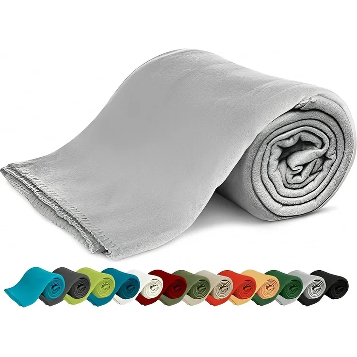 Wohndecke Polar-Fleece mit Antipilling, ca. 420g, 130x160 cm, KiGATEX, Ziersticheinfassung