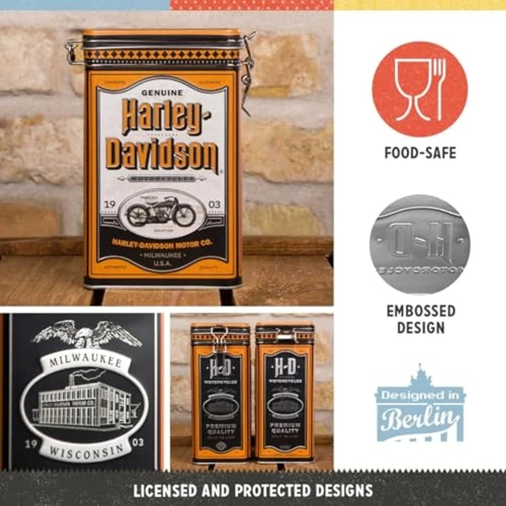 Nostalgic-Art Vorratsdose Aromadose - Harley-Davidson - Genuine Motorcycles Milwaukee – Bild 3