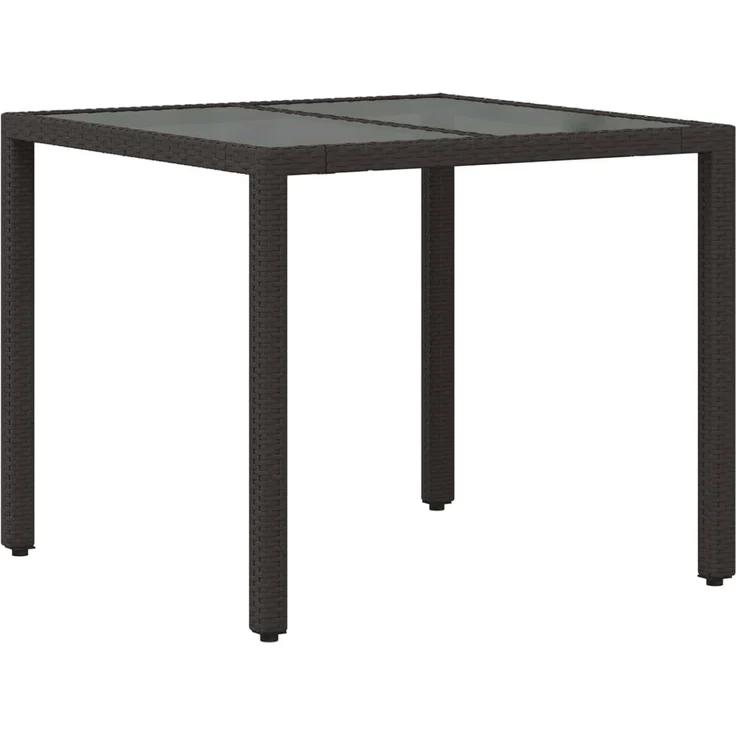 vidaXL Outdoor-Essgruppe 3 stk. Schwarz Poly-Rattan 3448932 – Bild 9