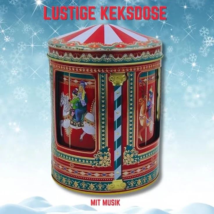 MediMuc Keksdose Spieluhrdose Winter Karussell – Bild 3