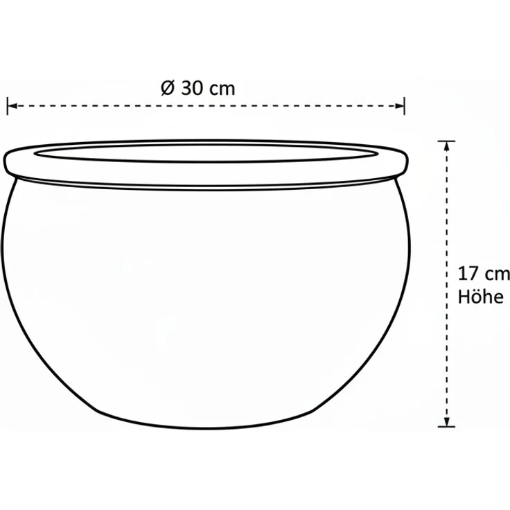 Pflanzgefäß Keramik "Bavaria" Grün 30 x 17 cm – Bild 4