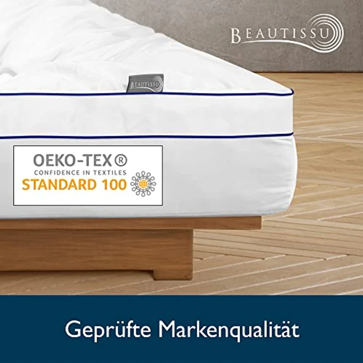 Beautissu BeauNuit MT Base, Komfortschaum Matratzenschoner, 3 cm Druckentlastung, waschbar bis 60°C, für Matratzen bis 40 cm Höhe – Bild 6