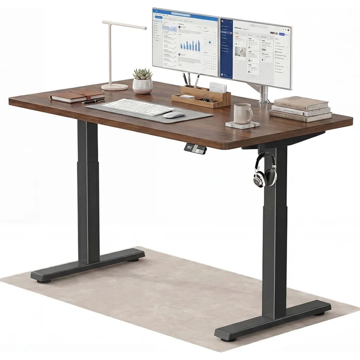 Devoko Höhenverstellbarer Schreibtisch 180x80 cm elektrisch, Höhenverstellung 71-121 cm mit Smart Control, 120 kg Tragkraft, für gesundes Arbeiten – Bild 1