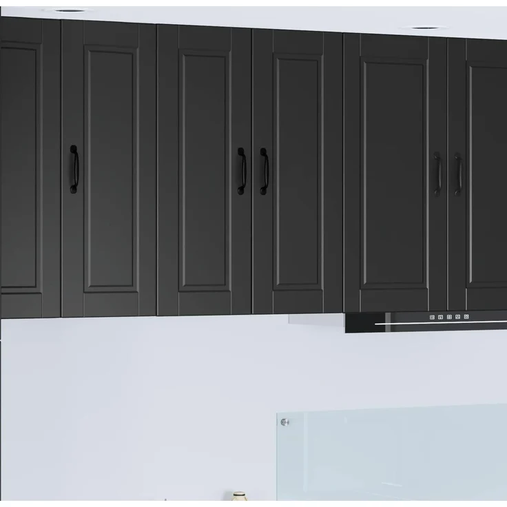 vidaXL Wandschrank PORTO Schwarz 60 x 31 x 80 cm Holzwerkstoff 885396 – Bild 1