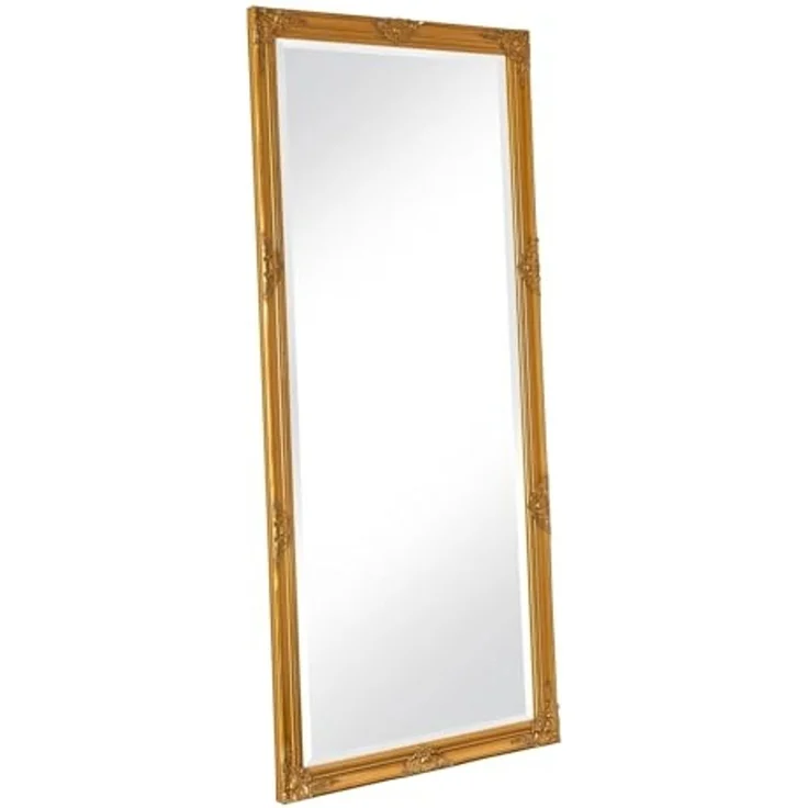 dasmöbelwerk Wandspiegel Wandspiegel Barock Gold 180x80 cm XL Spiegel Ganzkörperspiegel, Spiegelfläche mit edlem Facettenschliff – Bild 3