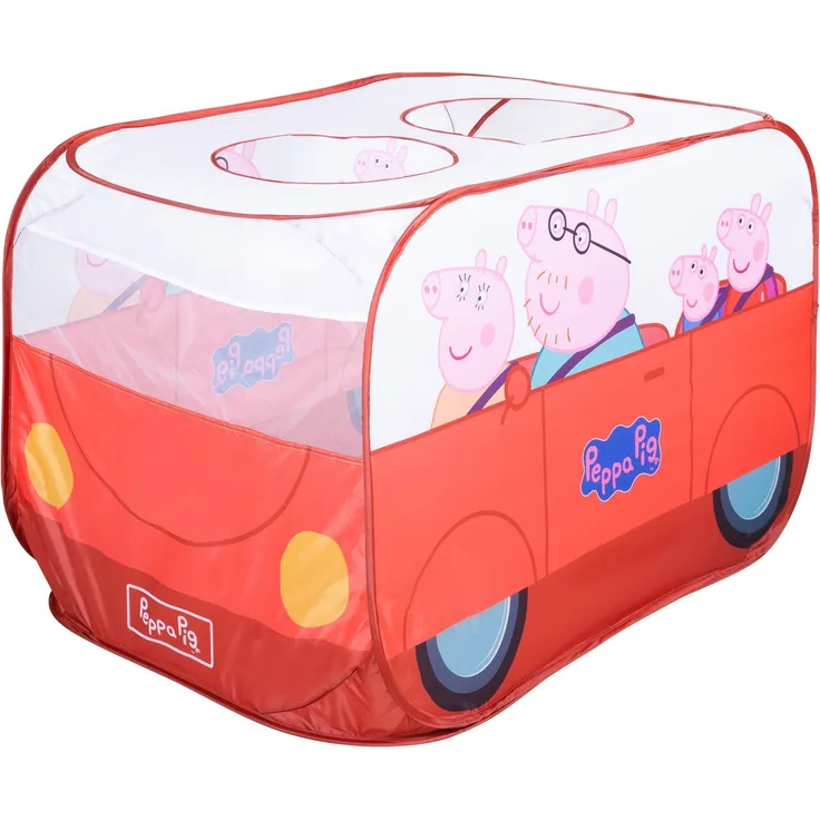 roba Pop-Up Spielzelt 'Peppa Pig' - mit Klappfunktion - Indoor & Outdoor - Rot / Weiß