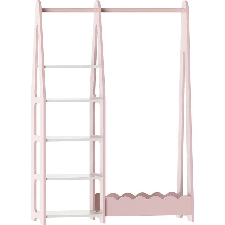 Kindergarderobe Vestnes 114x77x30 cm Cotton Candy/Weiß [en. casa] – Bild 3