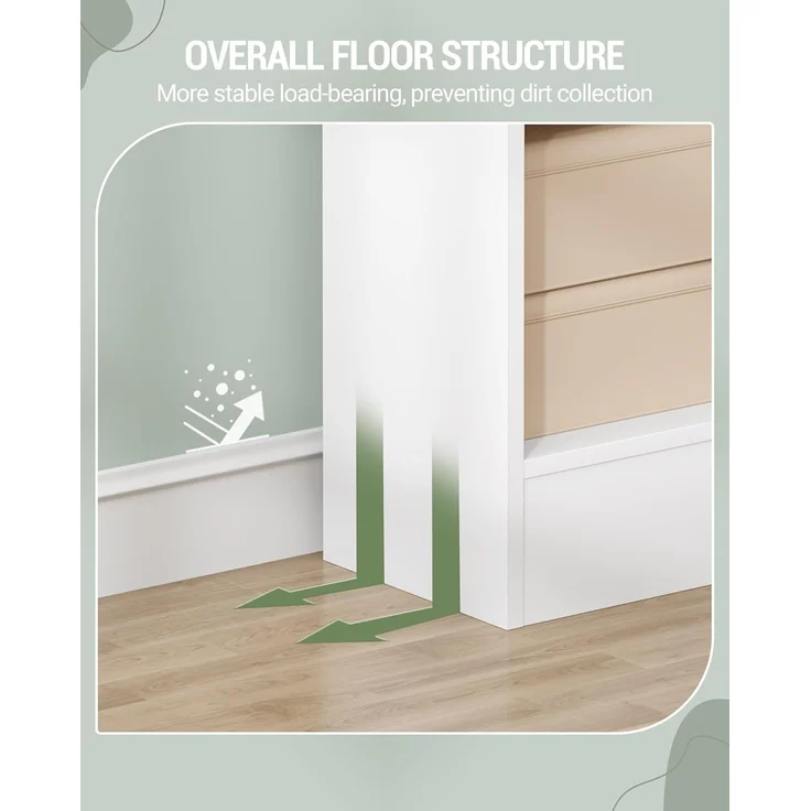 Bücherregal, Bücherschrank, mit 7 Fächern, Aufbewahrungsregal, Standregal, für Wohnzimmer, Büro, Schlafzimmer, 24 x 80 x 199 cm, Weiß – Bild 8