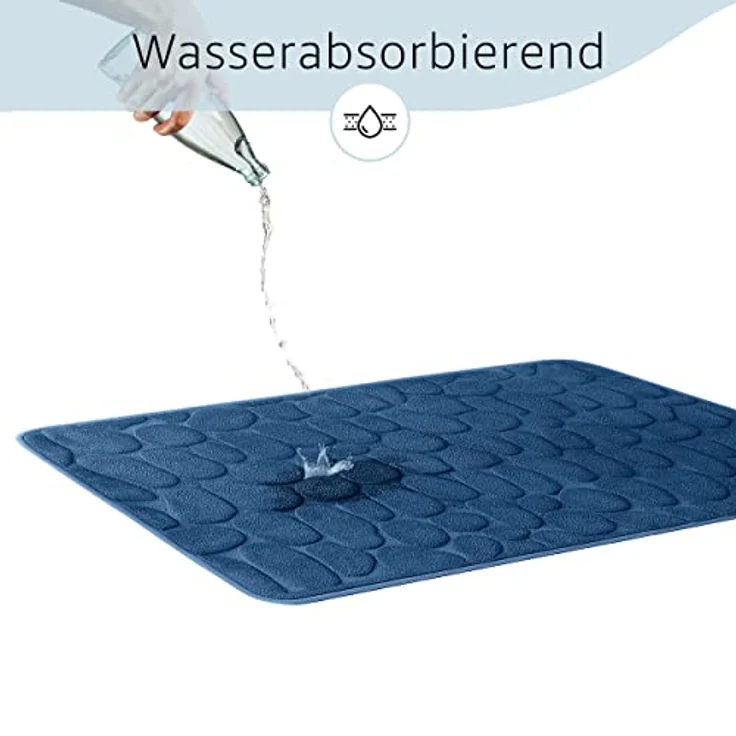 HSC Home-Style-Creation GmbH Schaum-Badematte Liverpool, Höhe 15 mm, Memory Schaum, rutschhemmend, schnelltrocknend, strapazierfähig, superweich, hautsympathisch, vollwaschbar, langlebig, wasserabsorbierend, Fußbodenheizung geeignet, Polyester, rechtec... – Bild 8