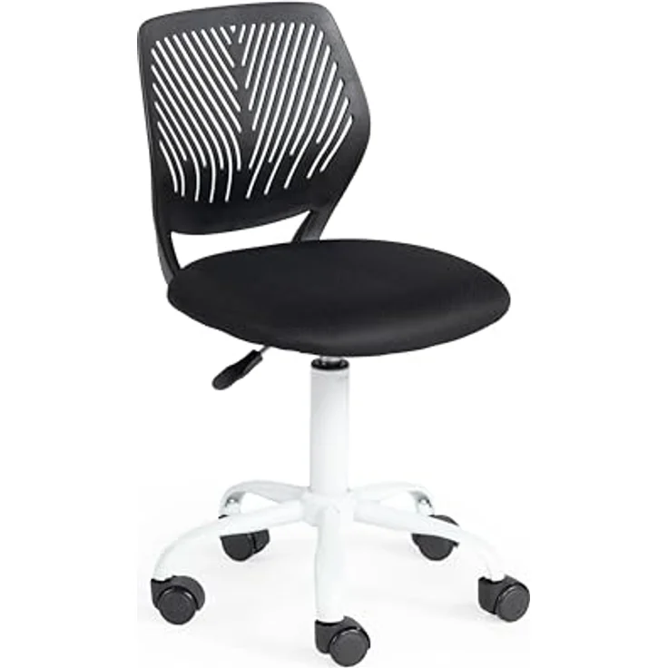 FurnitureR Bunter Schreibtischstuhl, moderner höhenverstellbarer Computerstuhl ohne Armlehnen, ergonomischer Drehstuhl für Kinderzimmer und Home Office – Bild 2