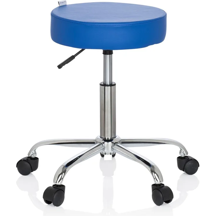 hjh OFFICE Arbeitsstuhl Arbeitshocker OPERATOR II Kunstleder Blau