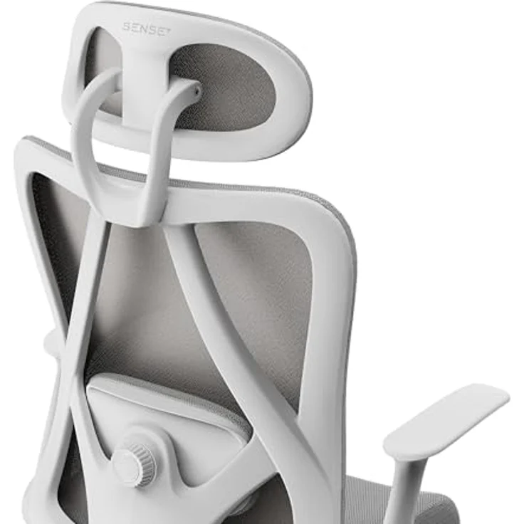SENSE7 Gaming Stuhl Bürostuhl Ergonomisch Schreibtischstuhl Office Chair Chefsessel Drehstuhl Schreibtischsessel Verstellbar für Home Office Gamer PC bis 150kg Computerstuhl Bürosessel - Noxo Grau – Bild 9