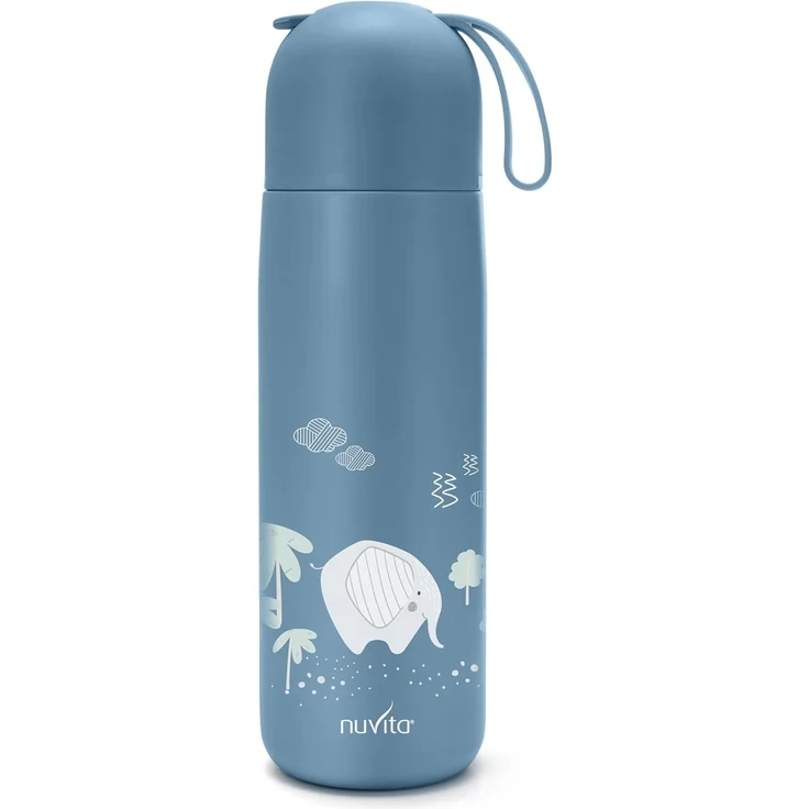 Nuvita 4435 | Thermoskanne für heiße und kalte Speisen | Thermobehälter für warme Lebensmittel | Babynahrungsbehälter | Thermosflasche | Thermosflasche | Thermos | Heiße Speisen | Powder Blue – Bild 1