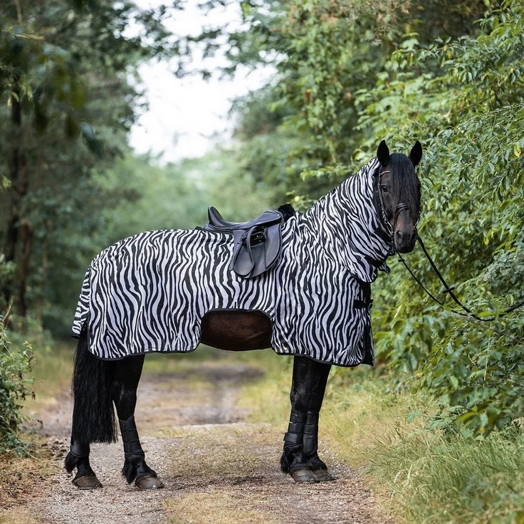 HKM Pferde-Fliegendecke Fliegenausreitdecke Zebra – Bild 2