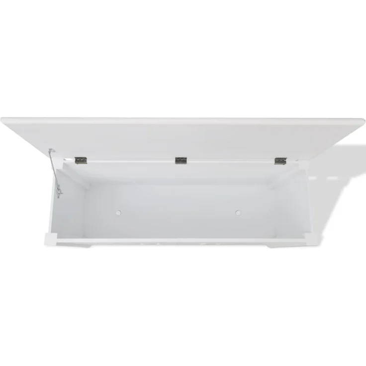vidaXL Aufbewahrungsbank Barockstil MDF Weiß 242646 – Bild 4