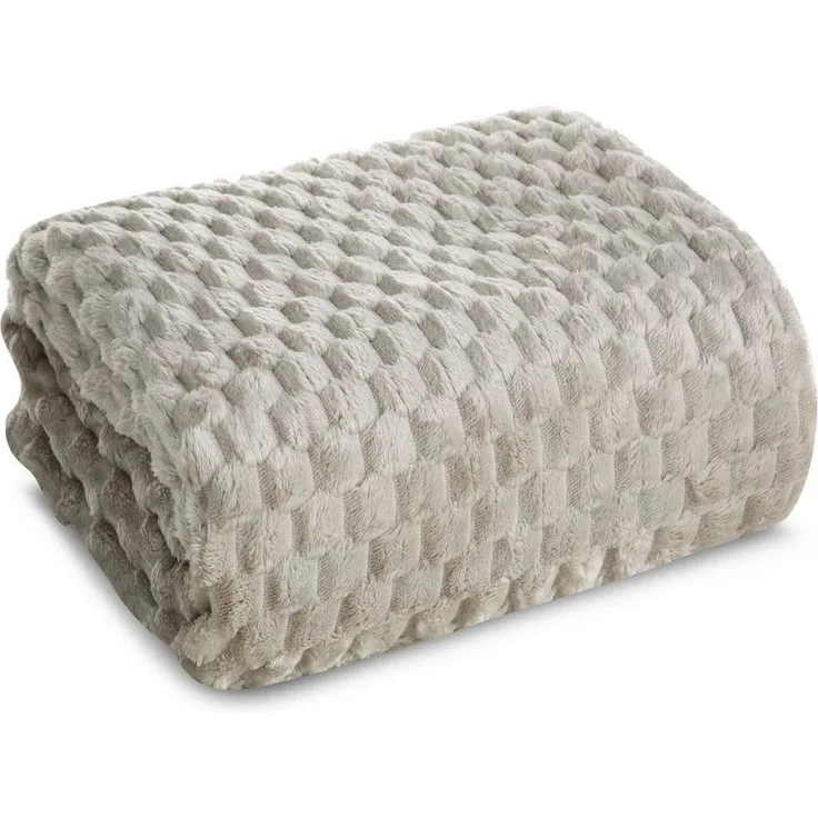 Wohndecke CINDY/6, Design91, Tolle Struktur, Waffelmuster, Weich, Karierte Decke, Karomuster