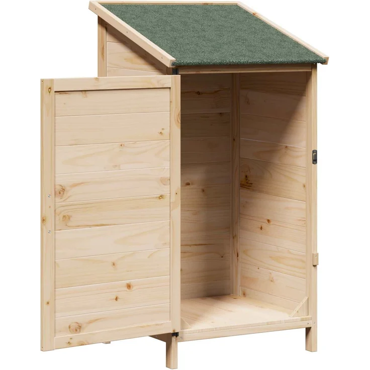 vidaXL Gartenschuppen Natur 59 x 56 x 113,5 cm Massivholz aus Fichte 42033436 – Bild 3