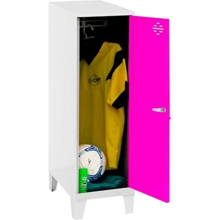 Simon Rack Schließfächer, Metall, 1015 x 300 x 500 cm, Weiß/Rosa, Metall – Bild 3