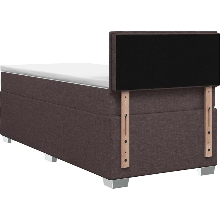 vidaXL Boxspringbett mit Matratze Dunkelbraun 80 x 200 cm Stoff 3450344 – Bild 8