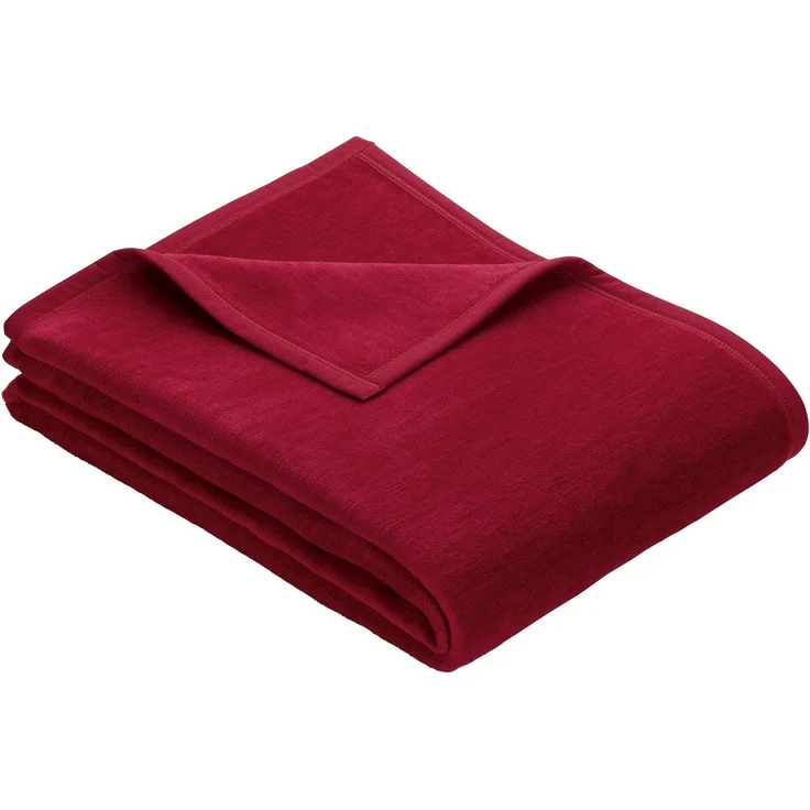 Ibena 'Porto' Decke, weich, warm & waschbar, Baumwollmix, Rot, 150x200 cm – Bild 5