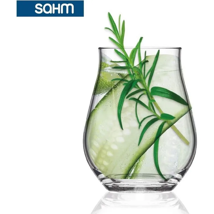 SAHM Longdrinkglas Sensorik Gin Gläser Set 6 Stück - Gin Tonic Gläser, Sensorik Glas, 100% recycelbar