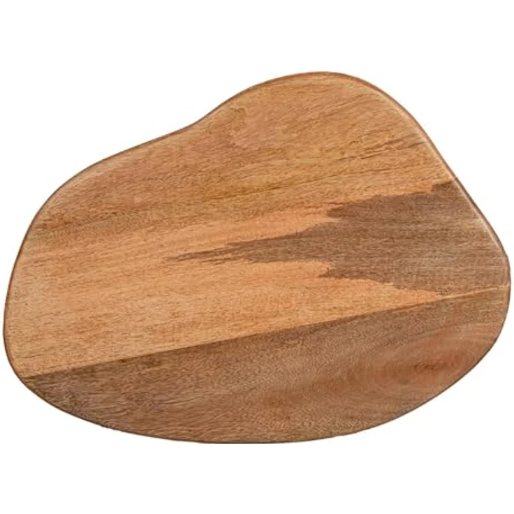 DRW Set mit 2 Beistelltischen aus Holz und Metallsockel in Natur und Beige, 60 x 40 x 40 cm – Bild 5
