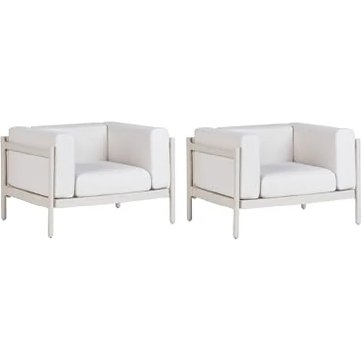 Gartensessel 2er Set FERRETTI Helles Beige