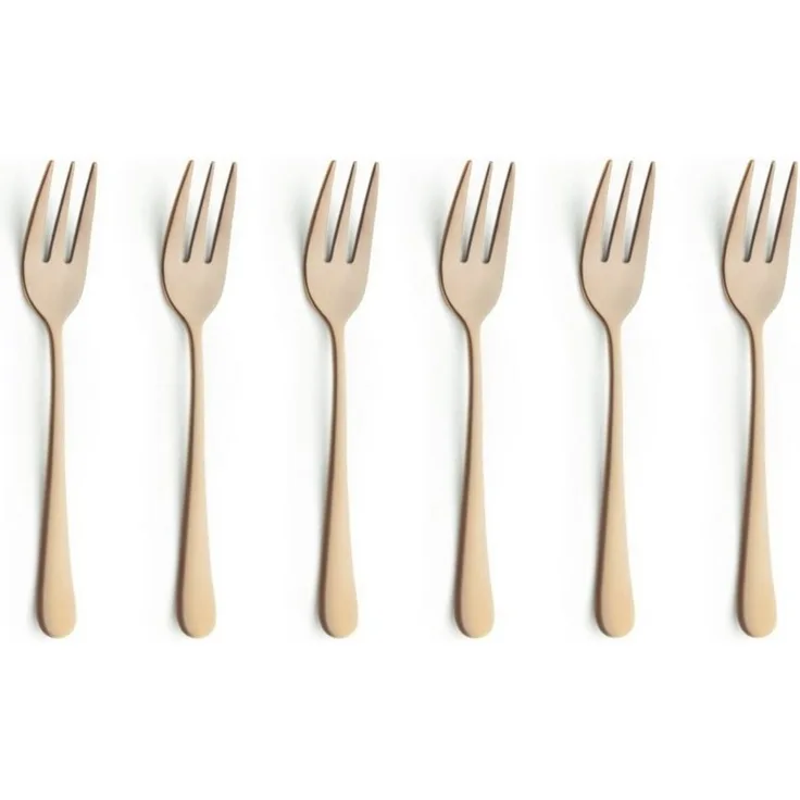 Amefa AUSTIN Kuchengabel Set 6-teilig PVD gold mattiert