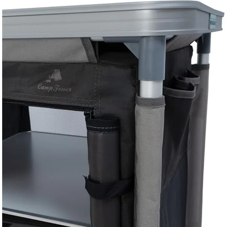 CampFeuer Campingschrank Campingschrank, 102 x 47 x 83,5 cm, Campingküche Alu Faltschrank – Bild 6