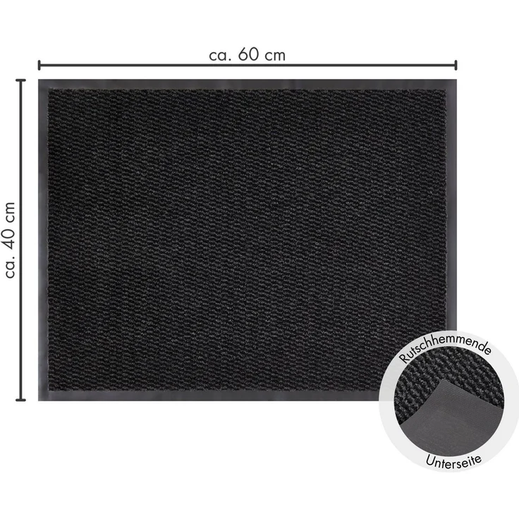 Andiamo Fußmatte Easy, Made in Netherlands, rechteckig, Höhe: 5 mm, Schmutzfangmatte, rutschhemmend, Innen- und überdachten Außenbereich – Bild 2