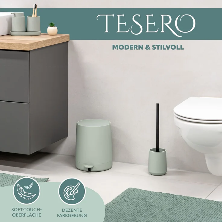 eluno Kosmetikeimer TESERO, Treteimer 4 Liter aus Kunststoff – Bild 2