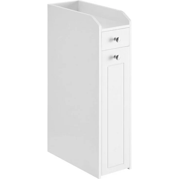Vasagle Badkommode Badezimmerschrank Toilettenschrank mit Schubladen, MDF Weiß, 40 x 18 x 70 cm – Bild 2