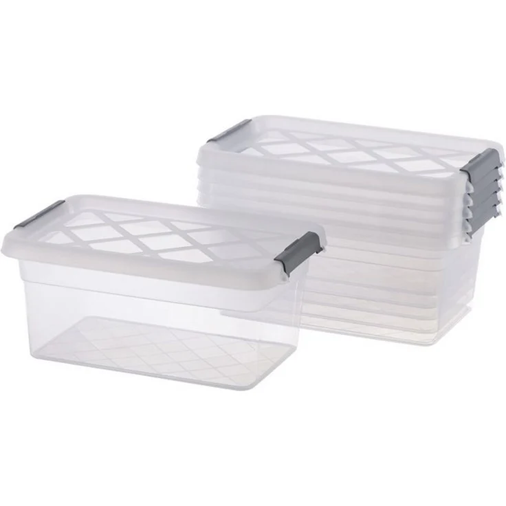 Blumtal Aufbewahrungsbox Aufbewahrungsbox mit Deckel aus Kunststoff 100% Neumaterial (6 St) – Bild 4