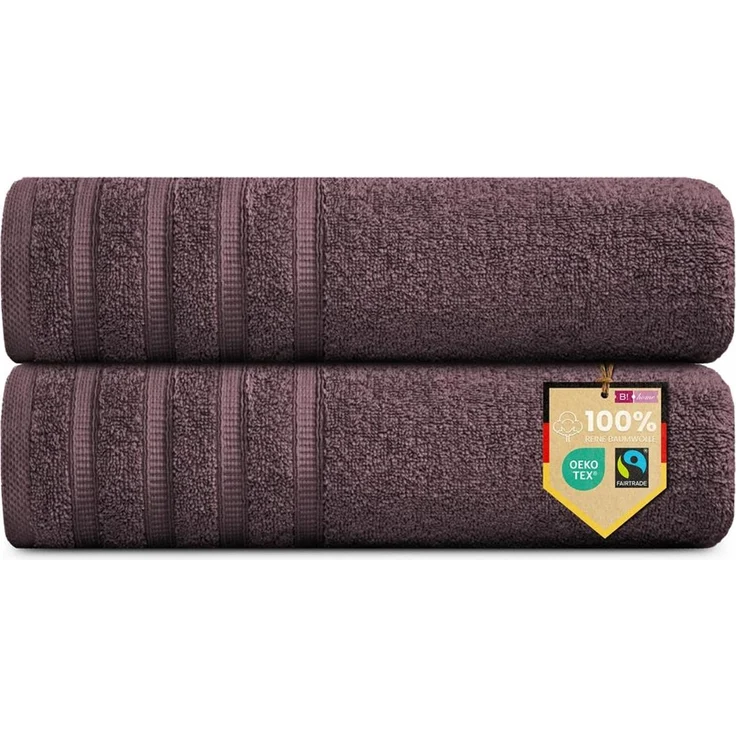 2er Set Saunatücher Plain bordeaux-rot 90x200 - Farbe: Bordeaux-Rot, Größe: 90x200