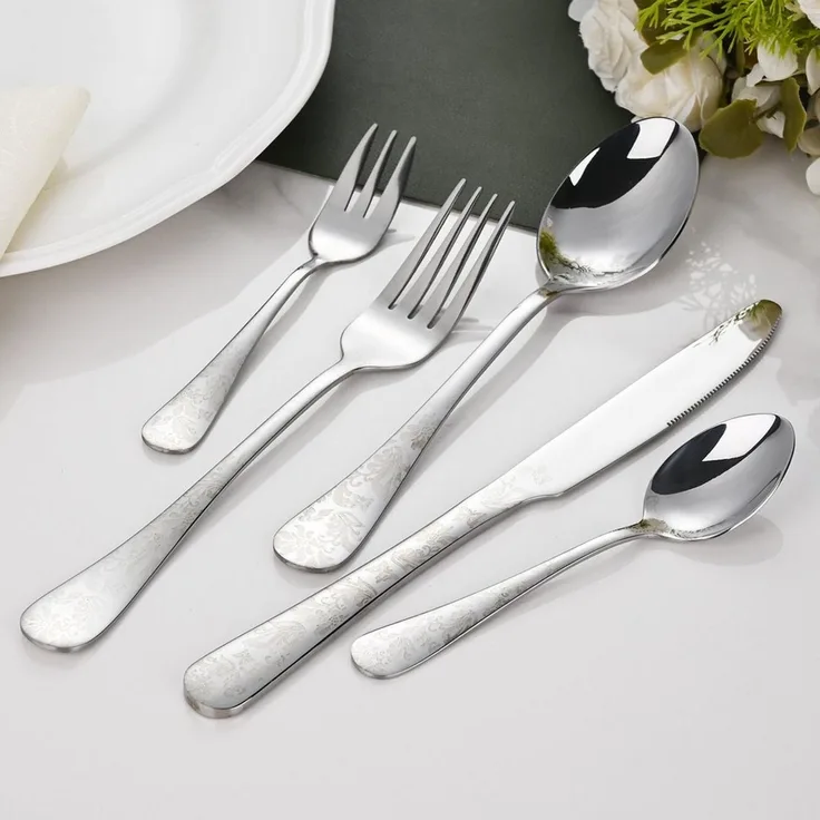 Faizee Home Besteck-Set Besteck-Set Faizee Home mit Ornament-Design, mehrfarbig