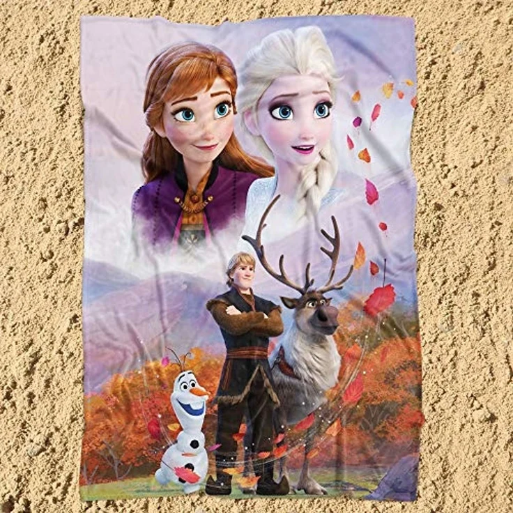 BERONAGE Tagesdecke Frozen Die Eiskönigin Decke Sky 130x170 cm Kuscheldecke Fleecedecke, passend zur Bettwäsche, ideal für Sofa, Couch, Bett, Auto, Camping – Bild 5
