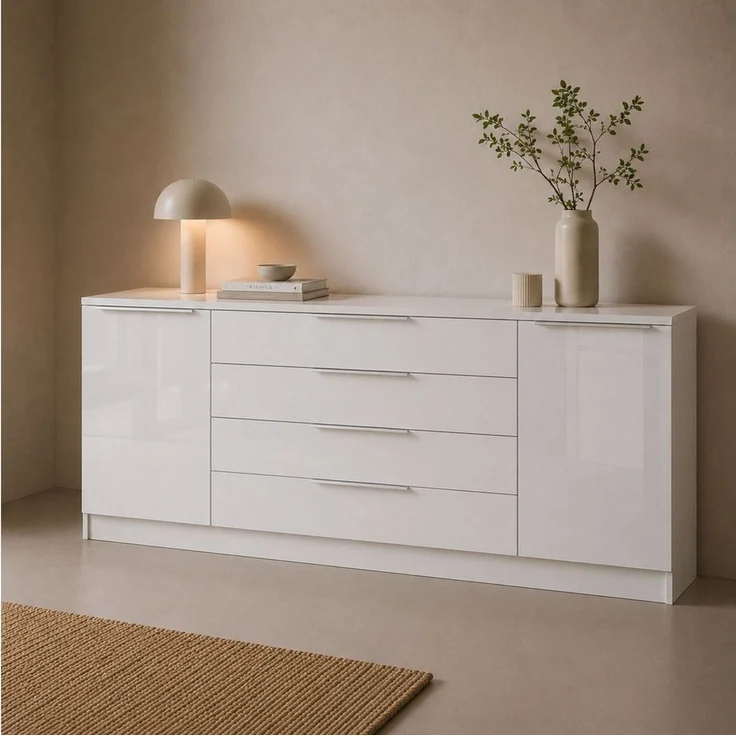 borchardt Möbel Kommode Oliva, Breite 200 cm, mit 4 Schubkästen – Bild 1