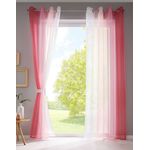 Gardinenbox Gardine (2 St), Ösen, transparent, Voile, Farbverlauf Vertikal »Modena« Voile Raffhalter 10000183