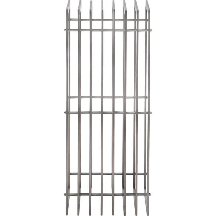 DELUKE® Kaminholzregal Metall PREMIUM - Innen und Aussen, Edelstahl Brennholzregal innen Kaminholzständer Kaminholzhalter Feuerholzregal Aussen Holz stapeln Terrasse, 40x50x100cm – Bild 4